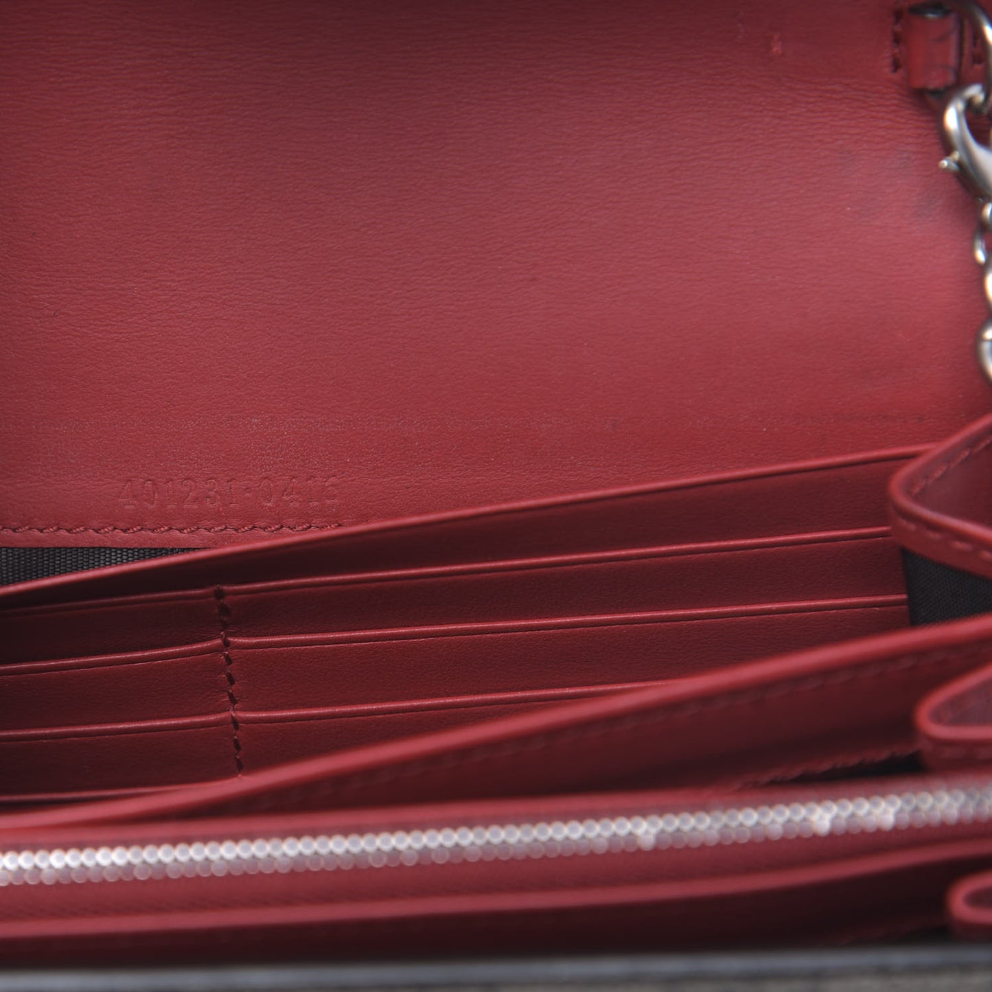 GG Supreme Monogram Mini Dionysus Chain Wallet Beige Vulcanic Red