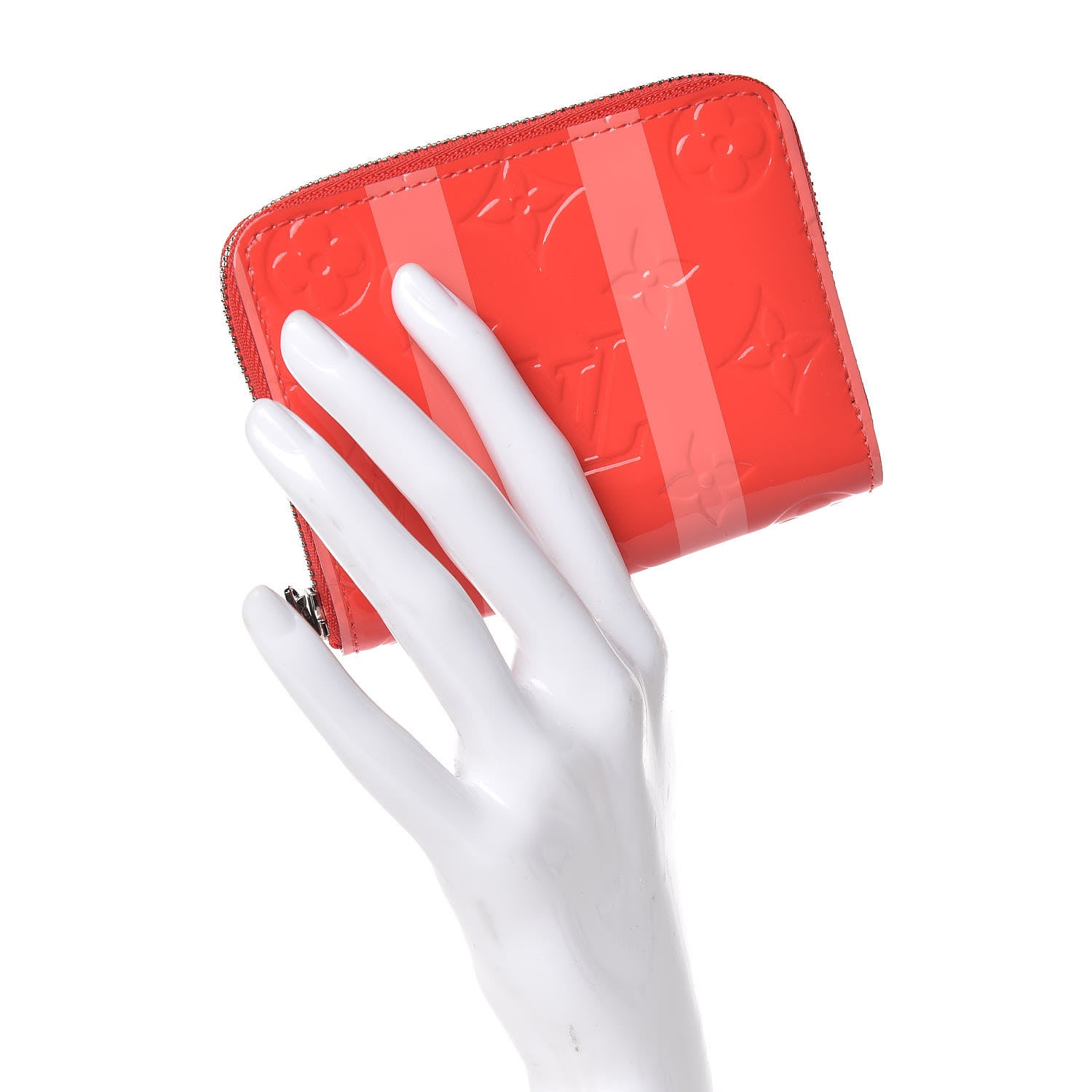 Louis Vuitton Vernis Rayures Zippy Coin Purse Poppy 2 of 7