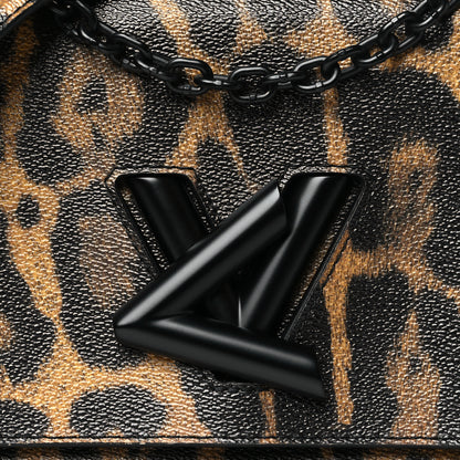 Louis Vuitton Calfskin Wild Animal Print Twist Shoulder Bag MM 8 of 12
