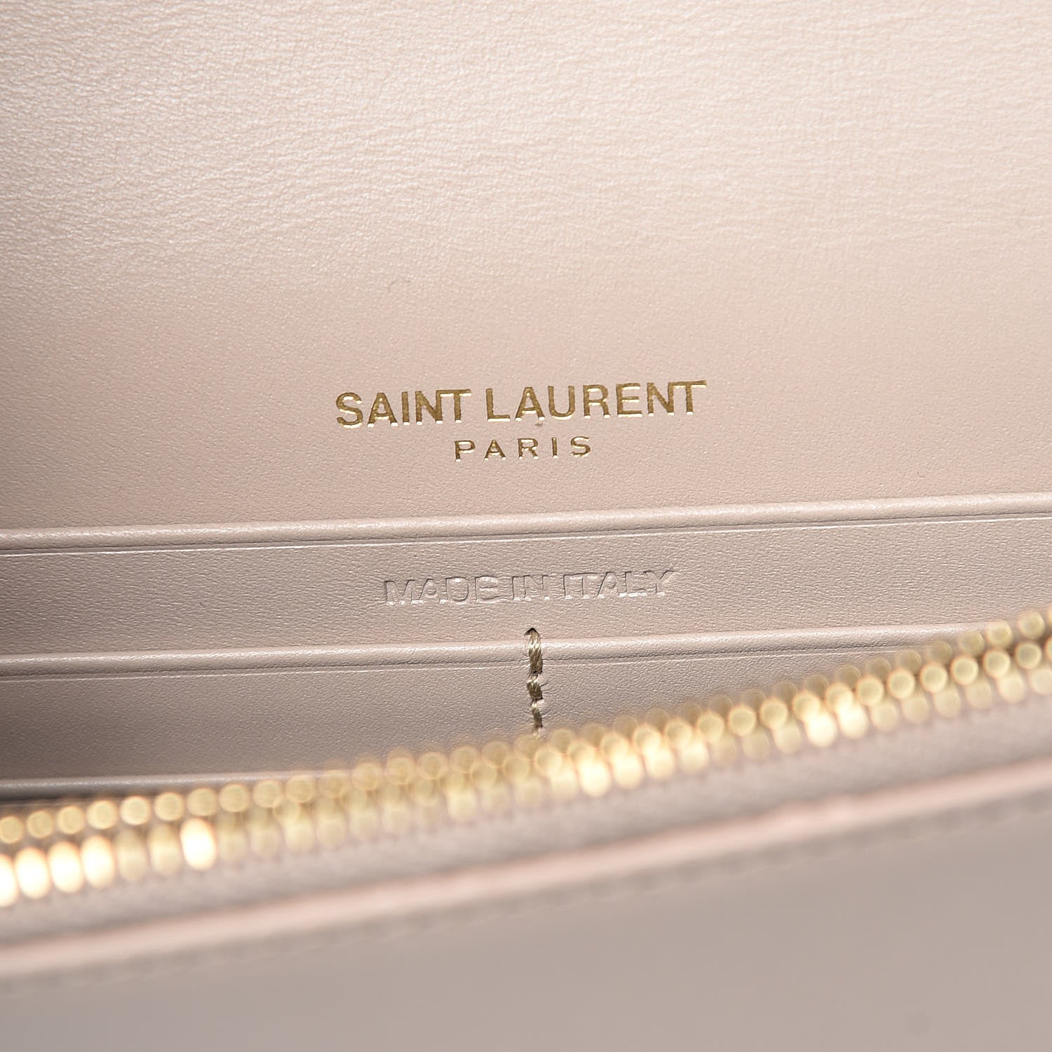 Saint Laurent Smooth Calfskin Classic Monogram Kate Tassel Chain Wallet Light Natural 7 of 10