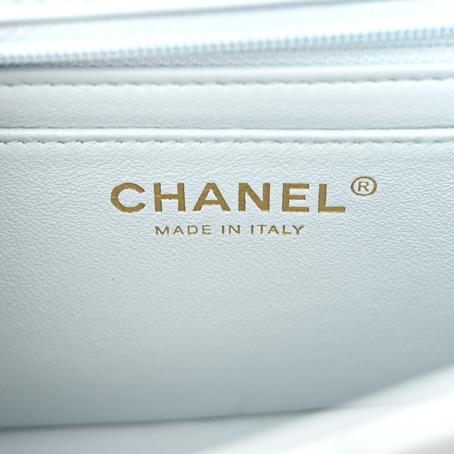 Chanel Lambskin Quilted Mini Top Handle Rectangular Flap Light Blue 6 of 11