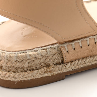 Chanel Lambskin Cap Toe CC Espadrille Sandals 36 Beige Black 14 of 15