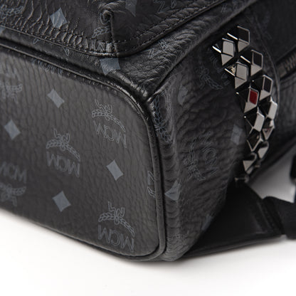 MCM Visetos Side Stud Mini Stark Backpack Black 8 of 10