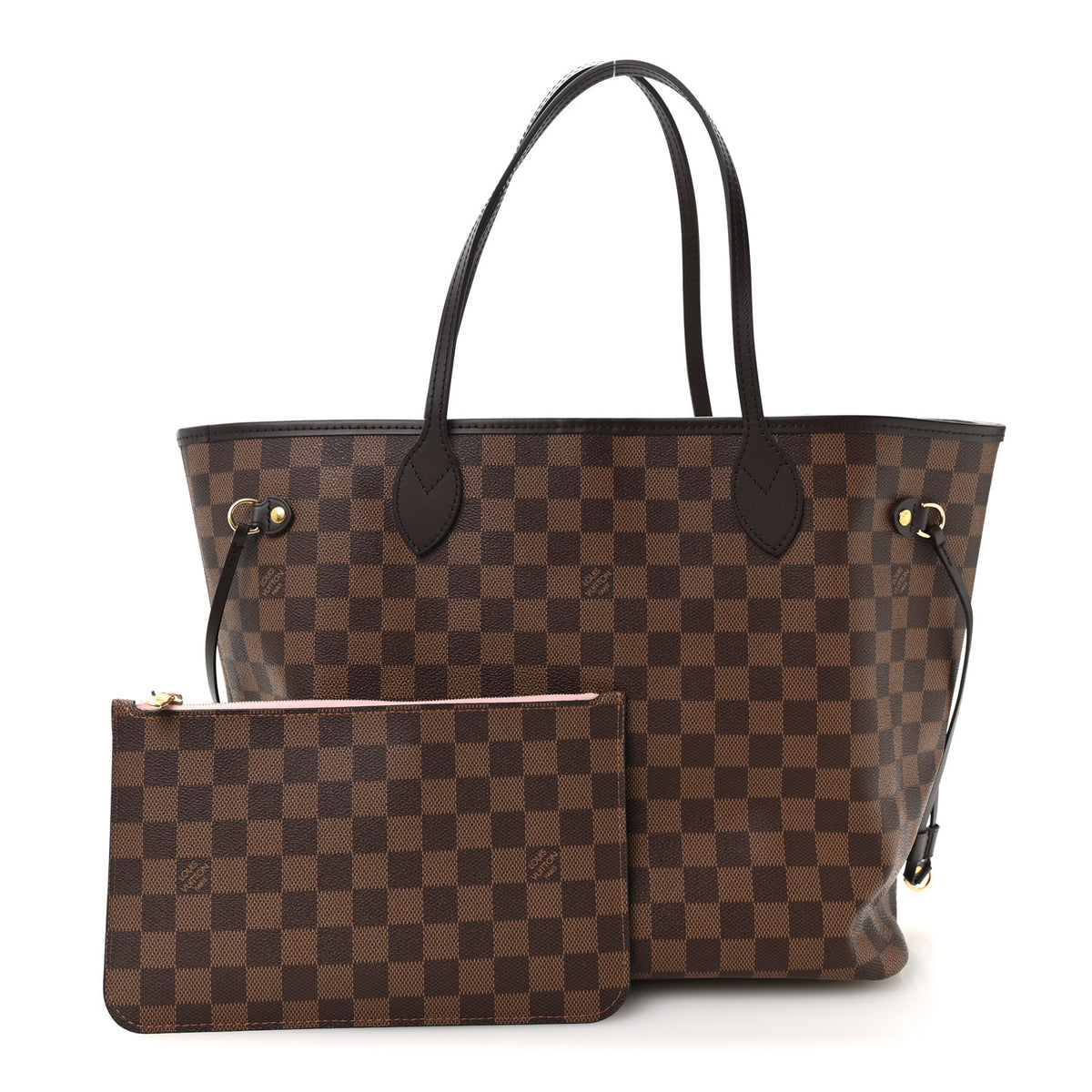 Damier Ebene Neo Neverfull MM Rose Ballerine