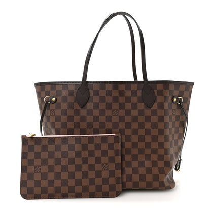 Louis Vuitton Damier Ebene Neo Neverfull MM Rose Ballerine 2 of 10