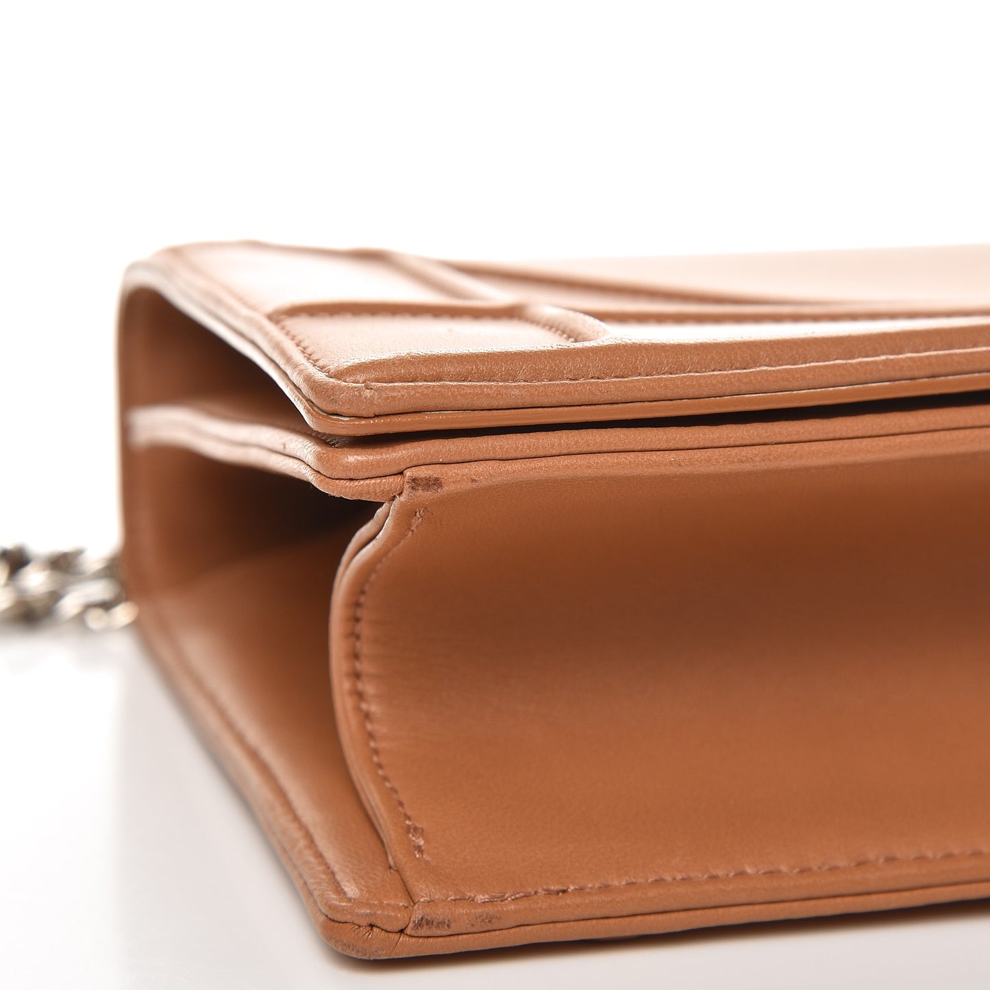 Lambskin Medium Diorama Flap Bag Brown