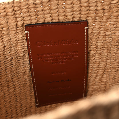Chloe Raffia Large Woody Tote White 6 of 9