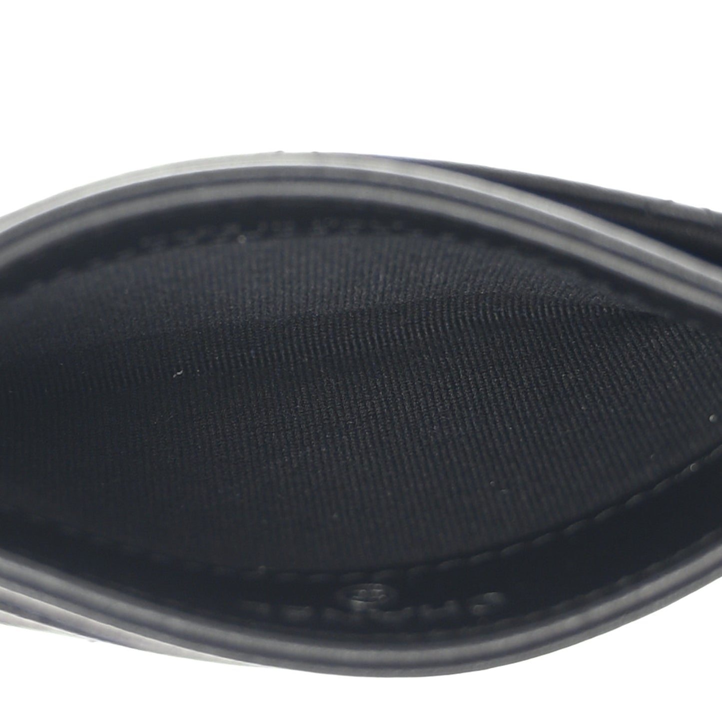 Calfskin Quilted Card Holder So Black