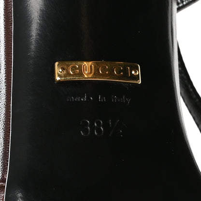 Gucci Calfskin Slingback Pumps 38.5 Dark Brown 7 of 9