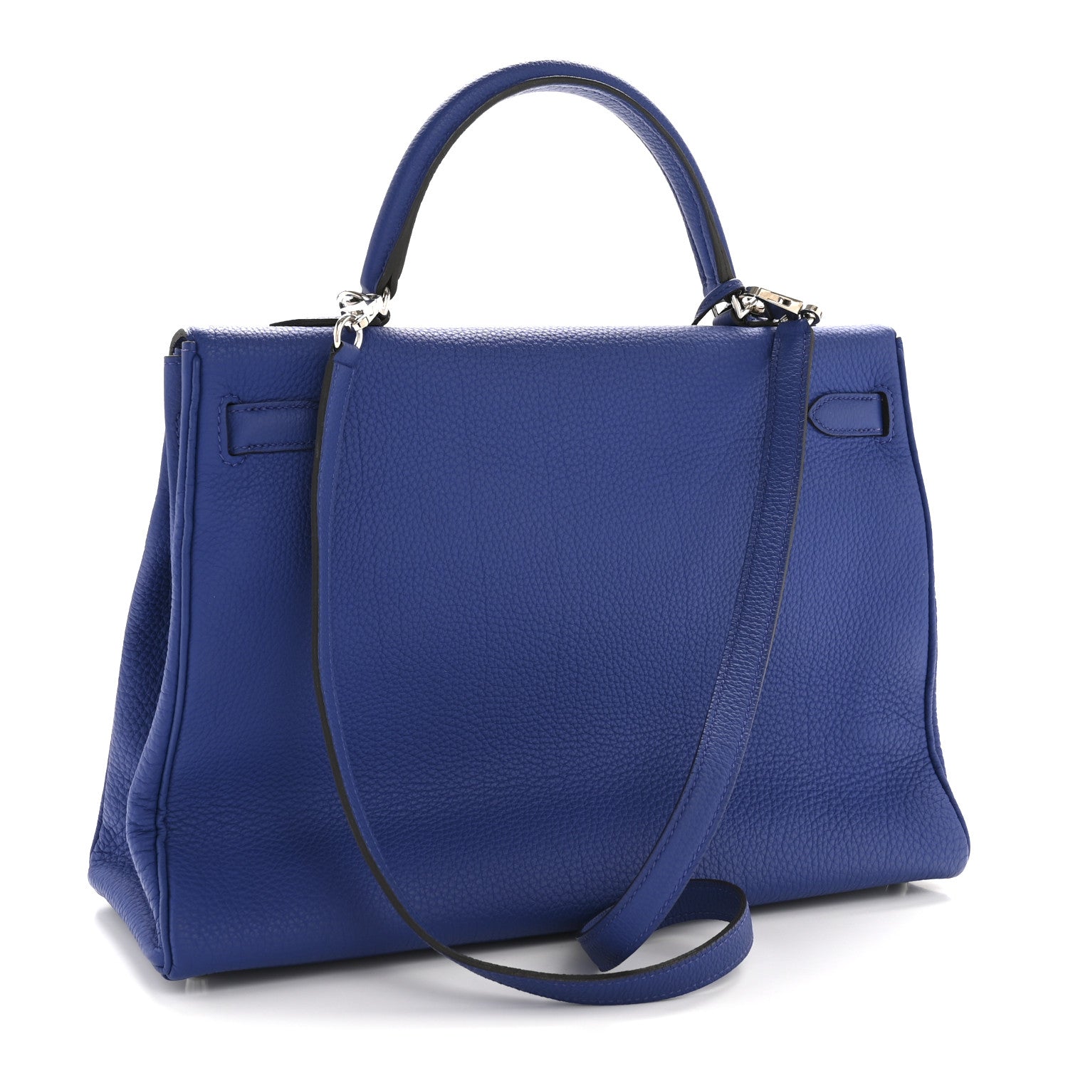 Hermes Togo Kelly Retourne 35 Bleu Electrique 3 of 11