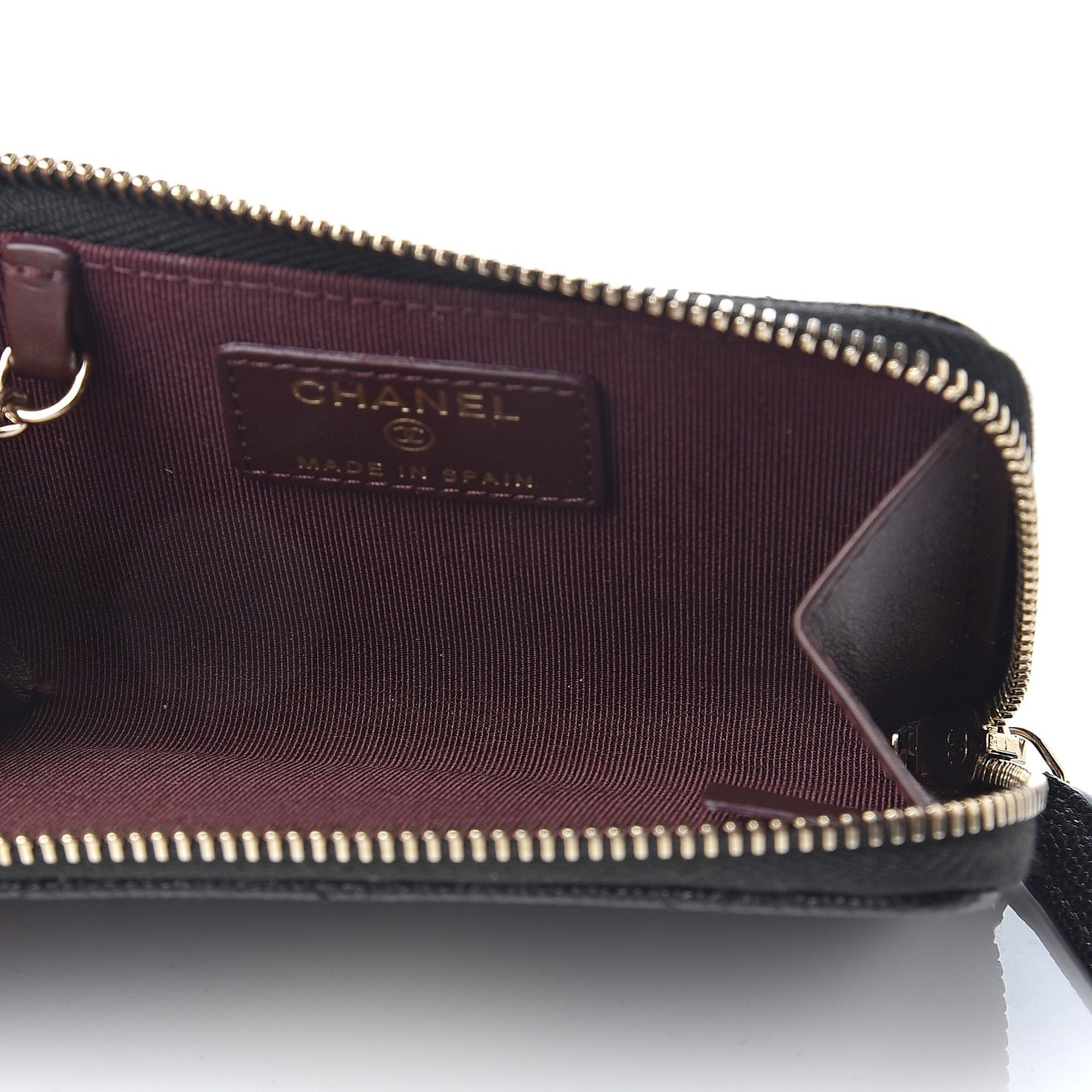 Caviar Quilted Key Holder Case Black