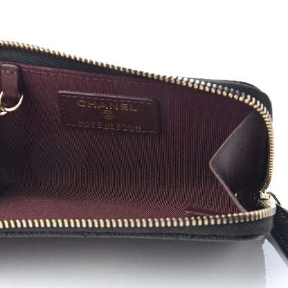 Chanel Caviar Quilted Key Holder Case Black 4 of 6