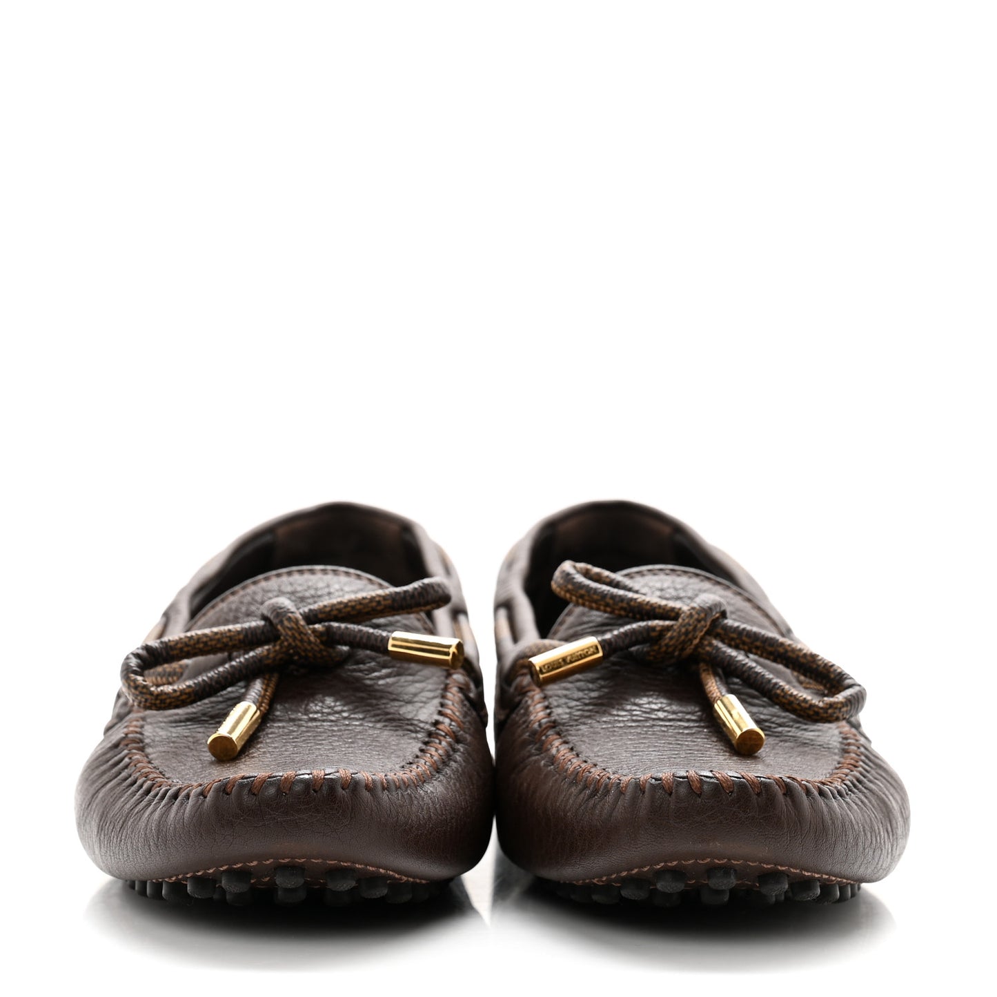 Calfskin Mens Arizona Car Shoe Moccasin Loafers 37.5 Brown