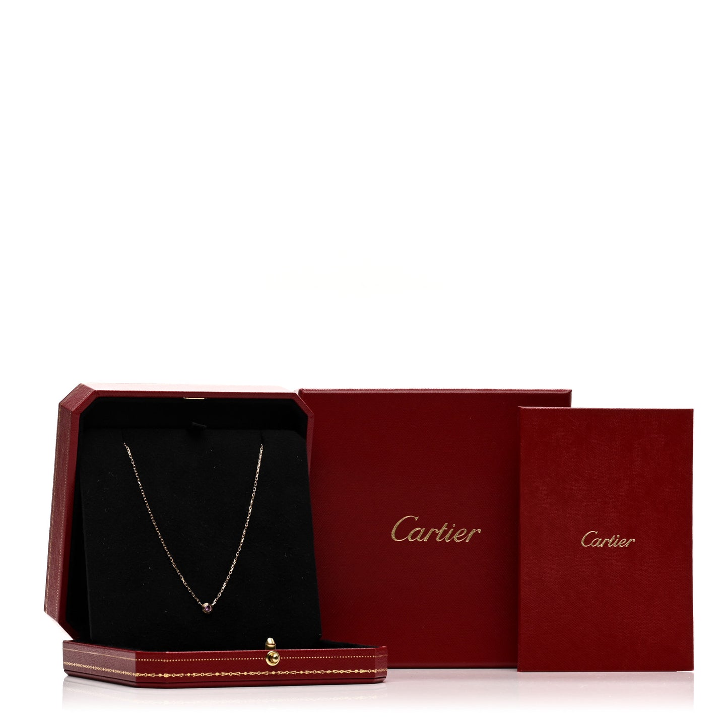 18K Pink Gold Pink Sapphire D'Amour Pendant Necklace