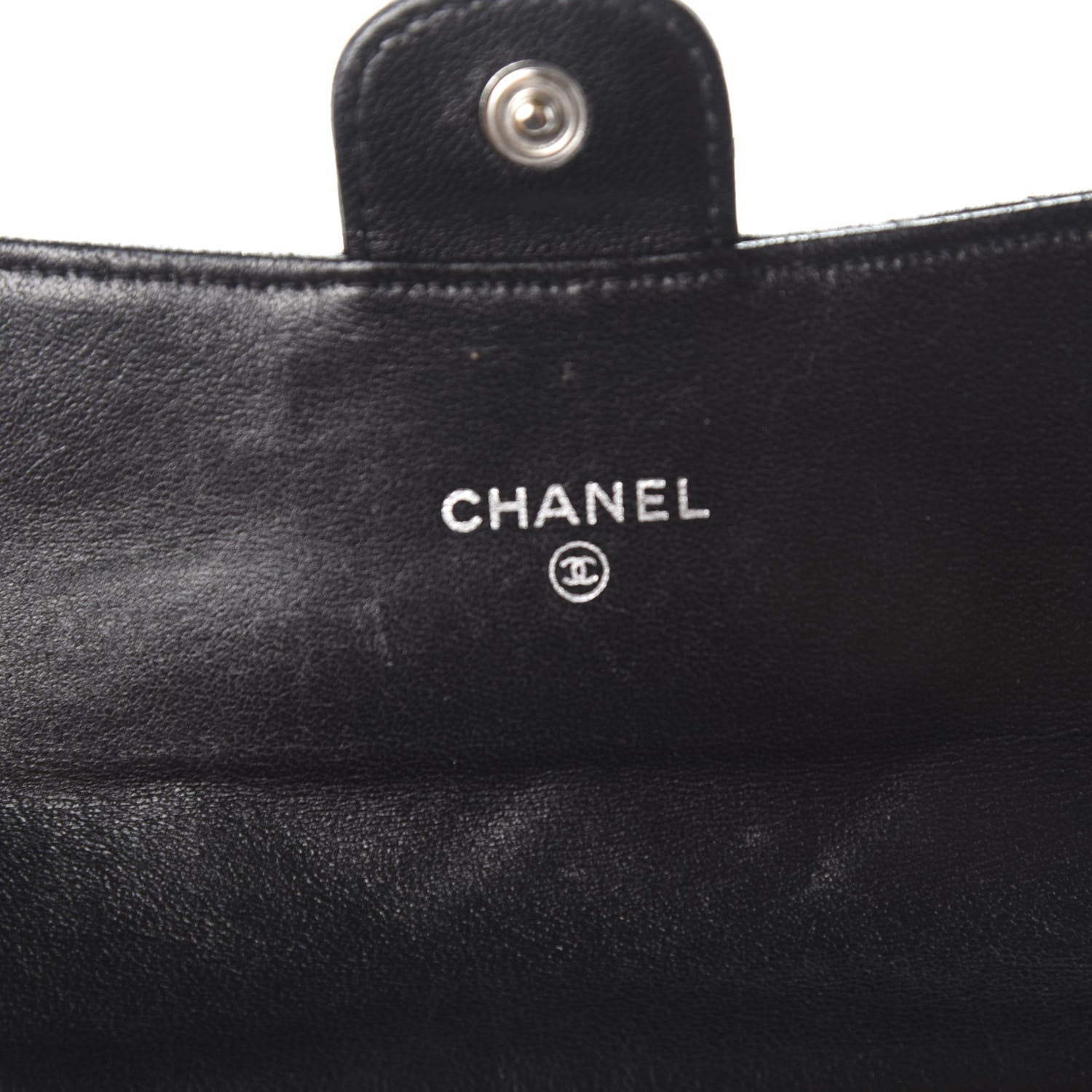 Chanel Lambskin Quilted Small Flap Wallet Black 6 of 7