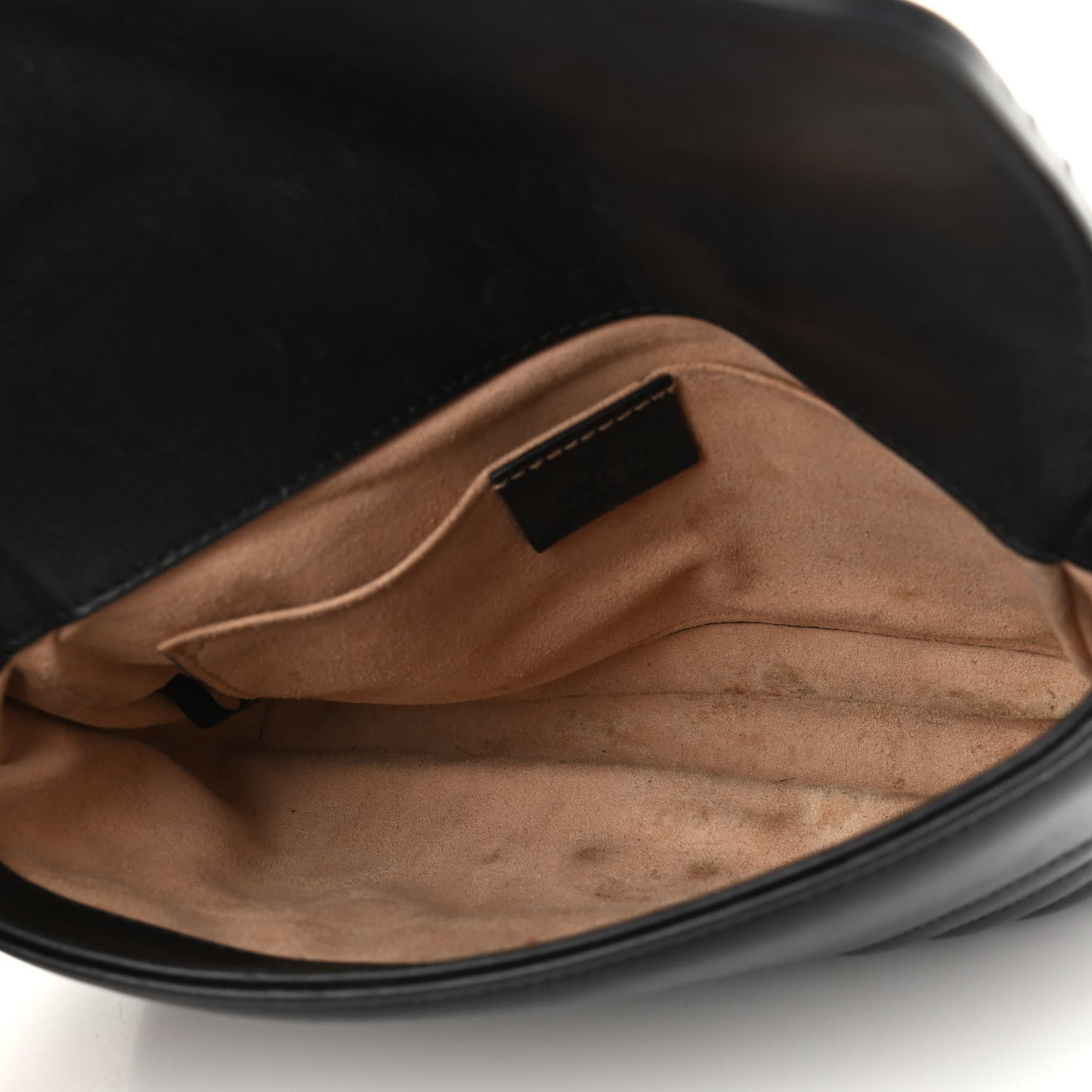 Calfskin Matelasse Pearly GG Marmont Chain Belt Bag Black