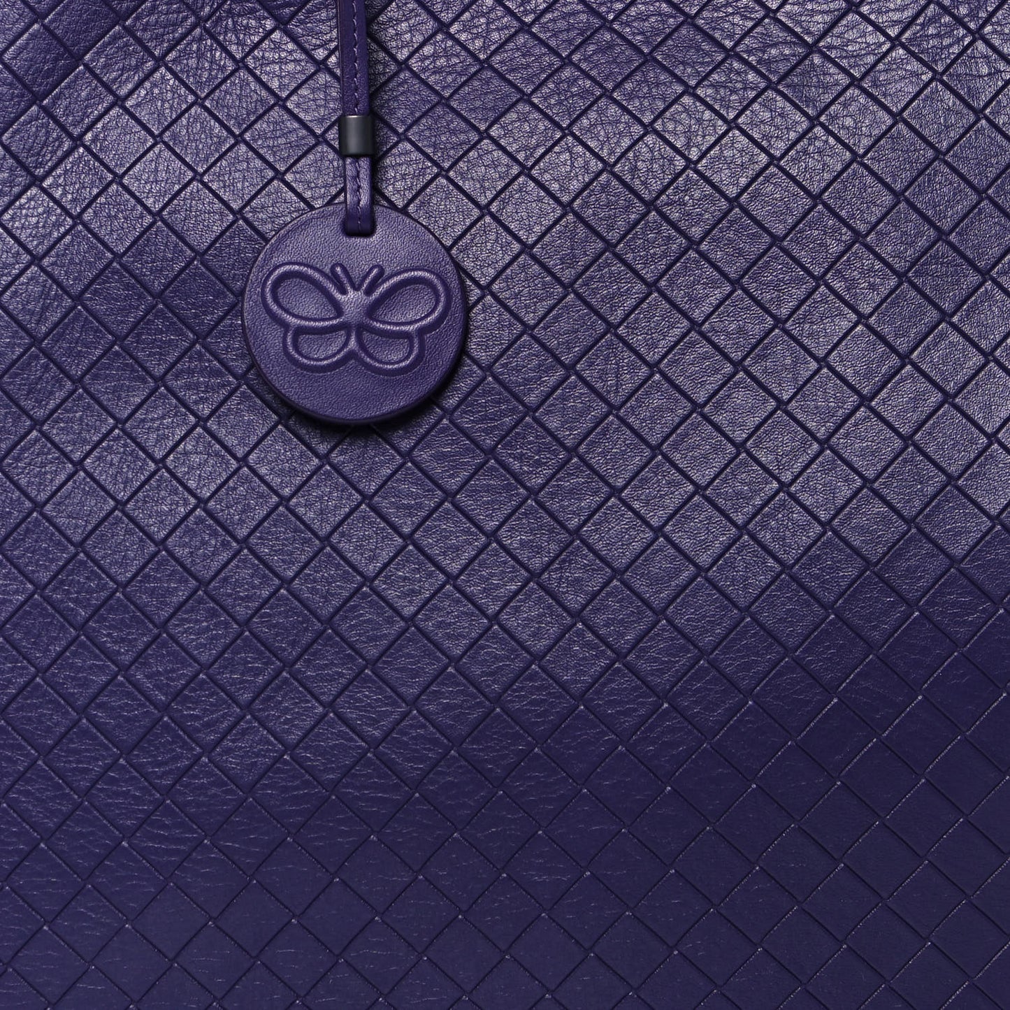 Calfskin Intrecciomirage Large Tote Purple