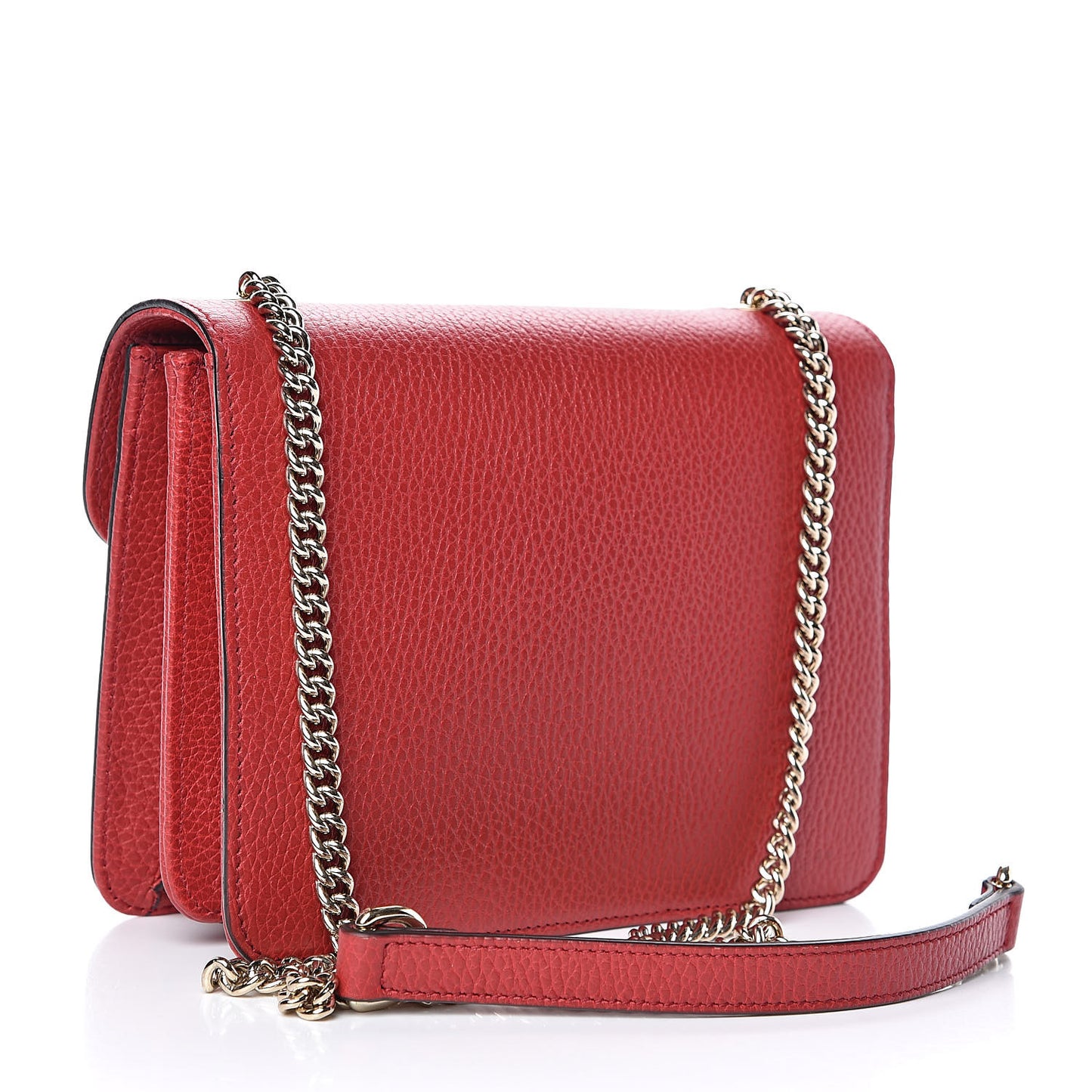 Dollar Calfskin Small Interlocking G Shoulder Bag Red