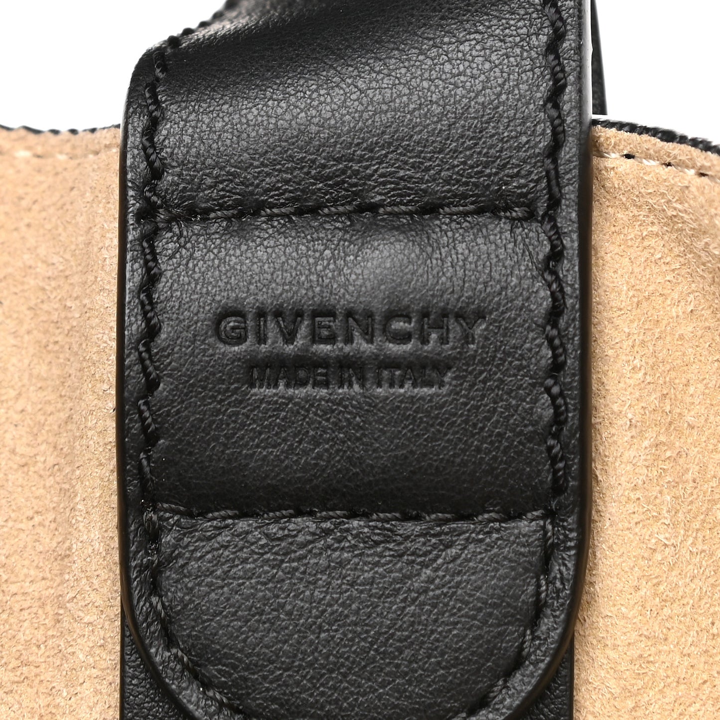 Grained Calfskin GV Bucket Bag Black