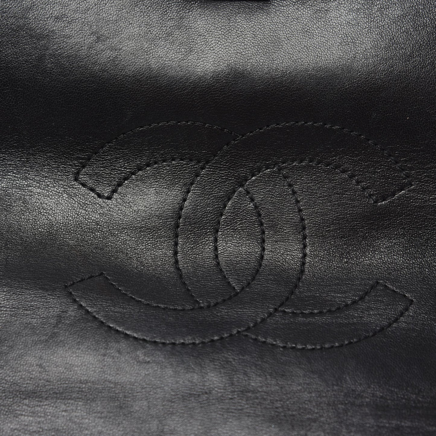 Lambskin Quilted Large Trendy CC Dual Handle Flap Bag Black
