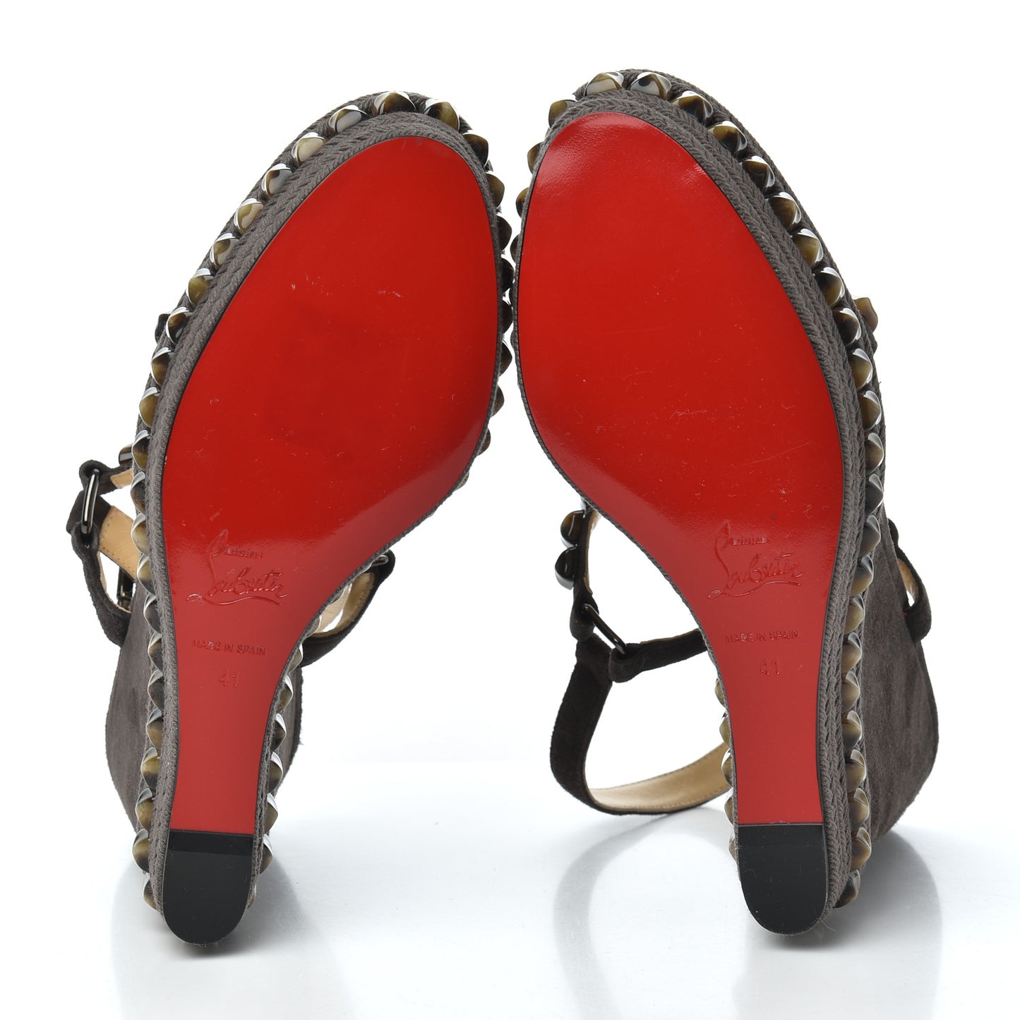 Suede Pyraclou 120 Wedge Sandals 41 Testa