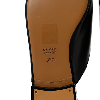 Gucci Calfskin Flower Embroidered Princetown Slippers 39.5 Black 6 of 9
