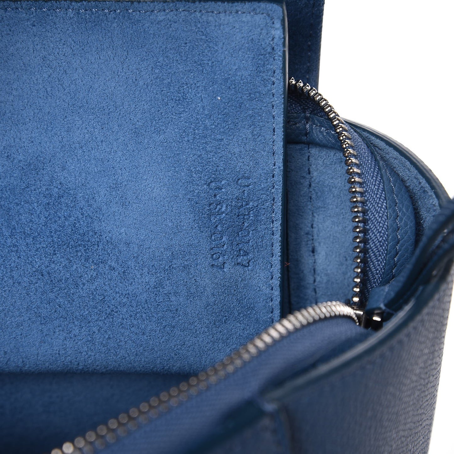 Grained Calfskin Micro Belt Bag Washed Blue