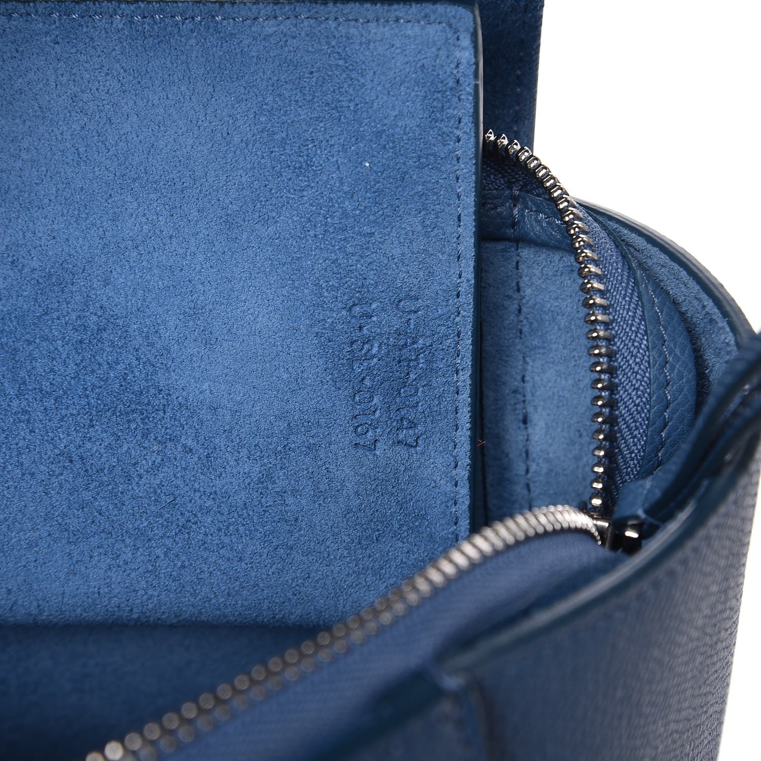 Celine Grained Calfskin Micro Belt Bag Washed Blue 8 of 8