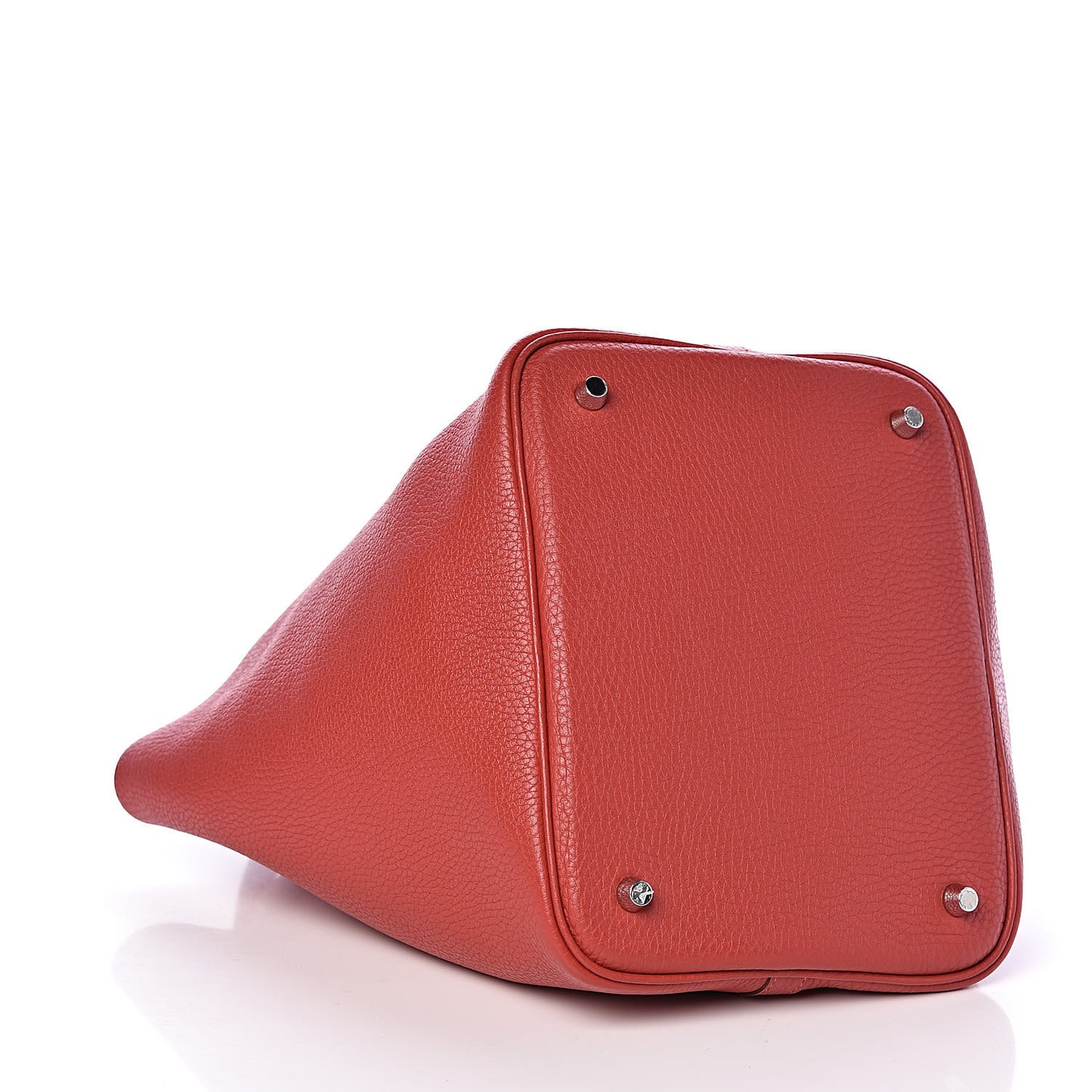 Taurillon Clemence Picotin Lock 22 MM Rouge Casaque
