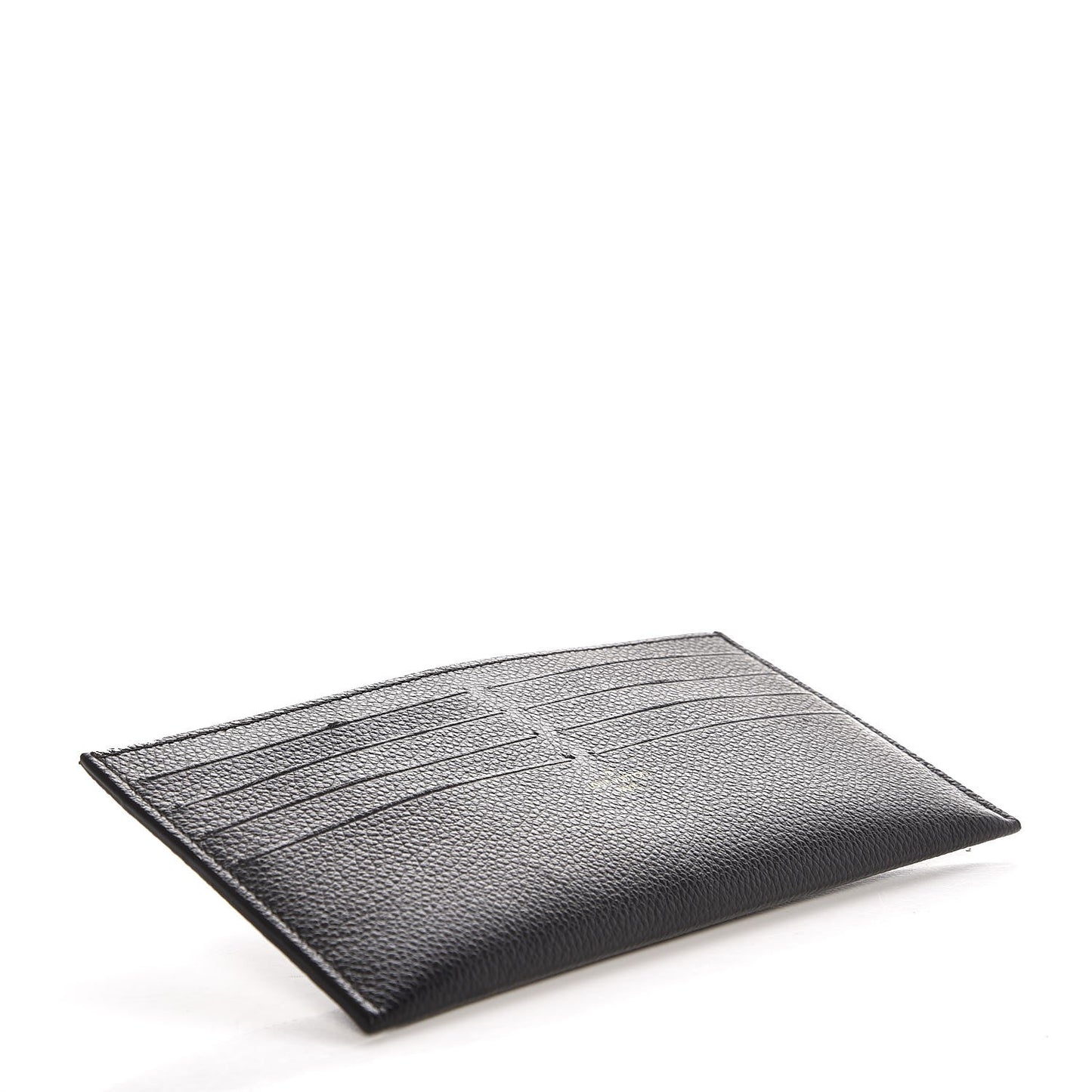 Calfskin Felicie Chain Wallet Card Holder Insert Black