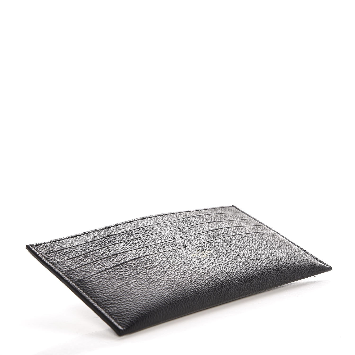Louis Vuitton Calfskin Felicie Chain Wallet Card Holder Insert Black 4 of 6