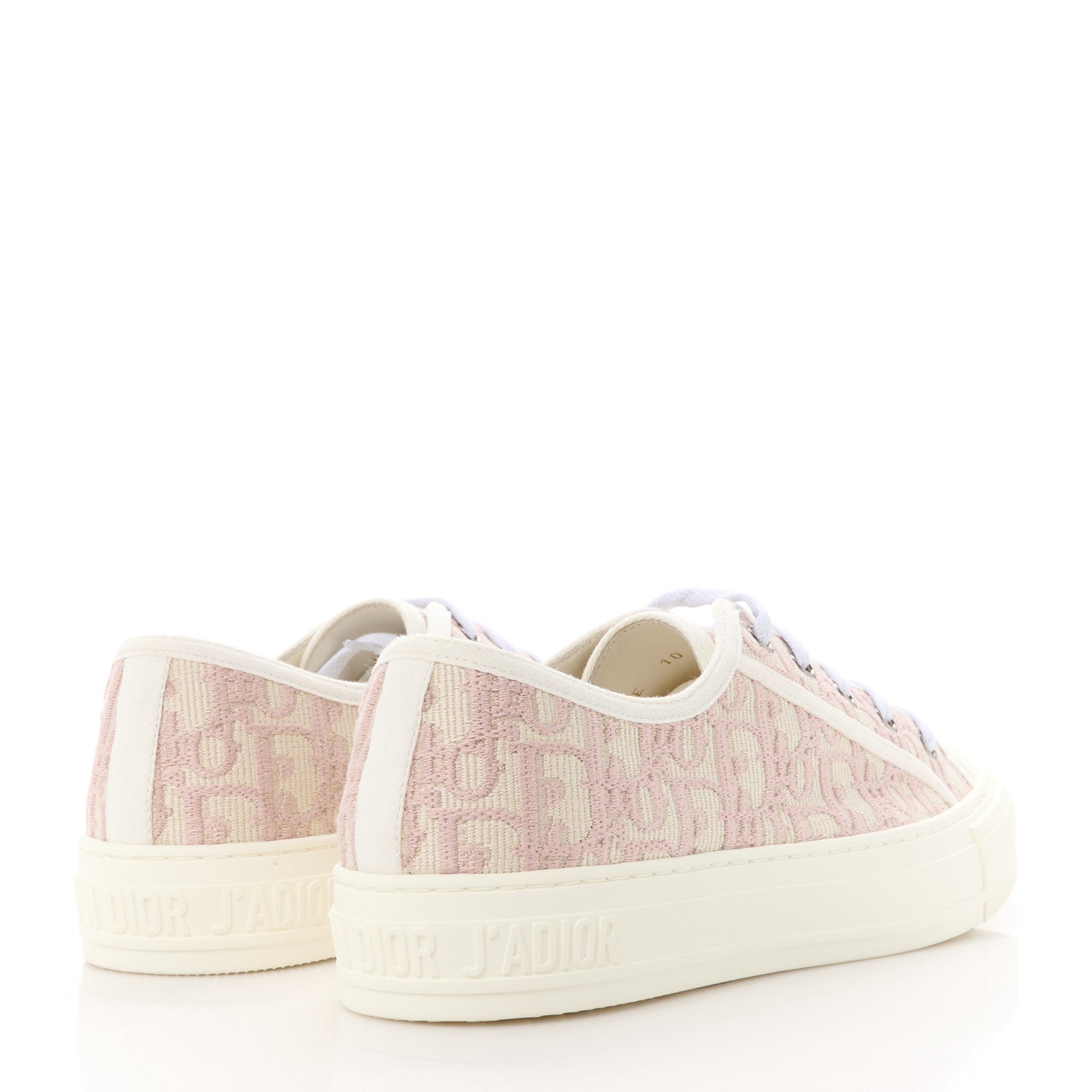 Christian Dior Canvas Oblique Walk'N'Dior Low Top Sneakers 39 Powder Nude 4 of 9