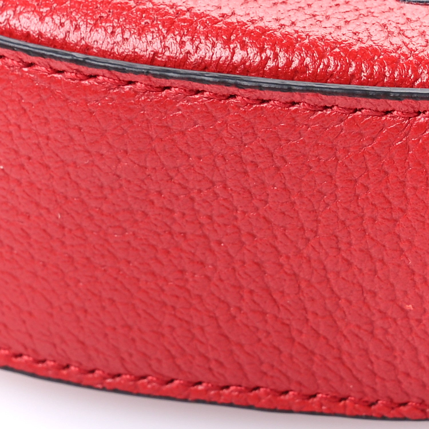 Gucci Textured Dollar Calfskin Retro Interlocking G Fruttini Strawberry Mini Bag Lobster Red Black New Acero 9 of 11