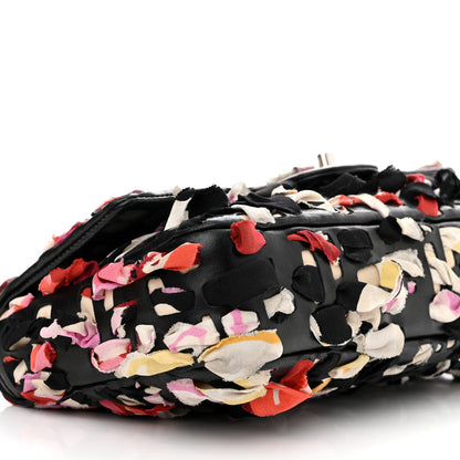 Chanel Silk Lambskin Ribbon Classic Flap Bag Black Multicolor 9 of 13