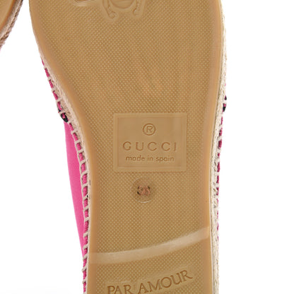 Gucci Canvas Logo Espadrilles 36 Cyclamen Rose Black 6 of 8