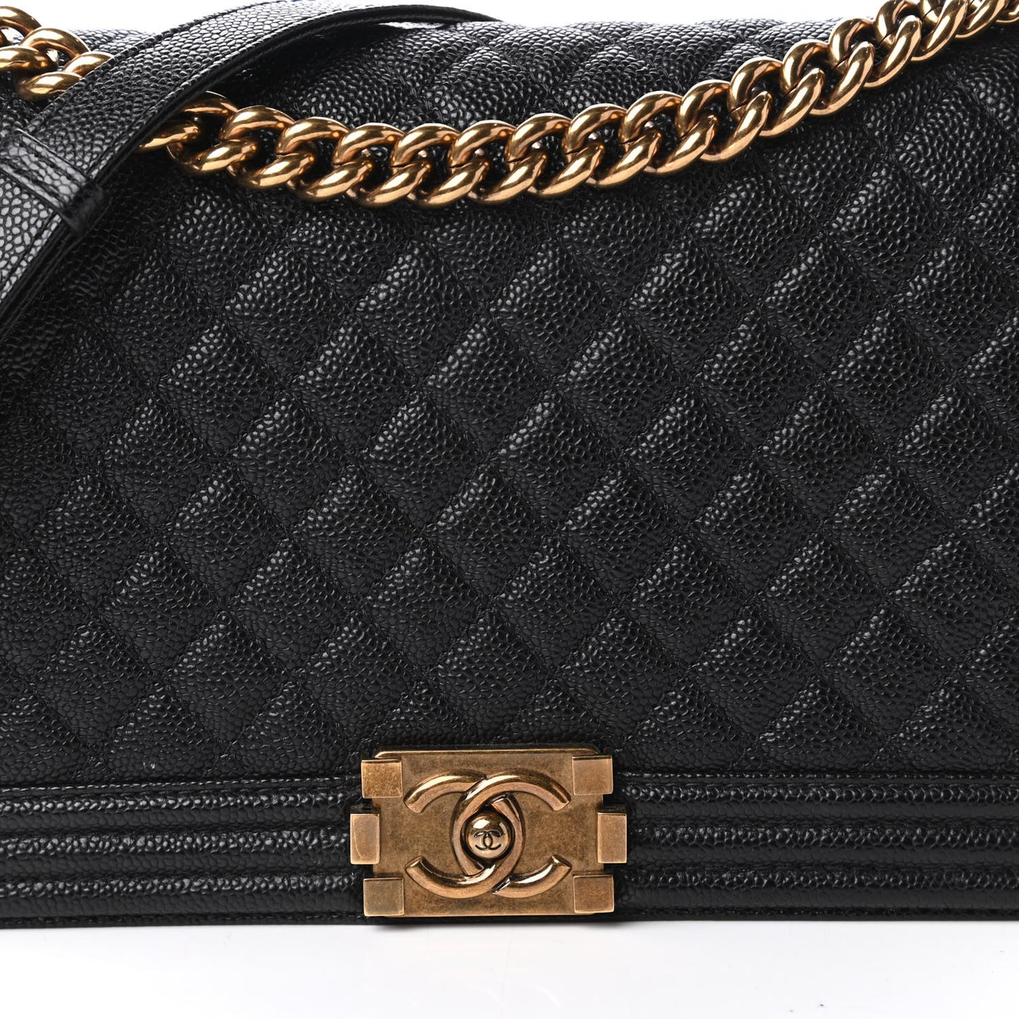 Caviar Quilted New Medium Boy Flap Black