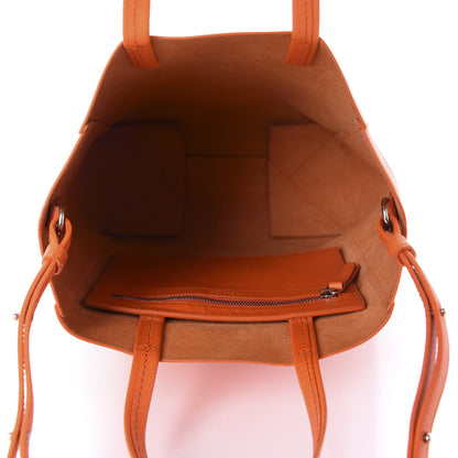 Celine Grained Calfskin Small Vertical Cabas Orange 6 of 10