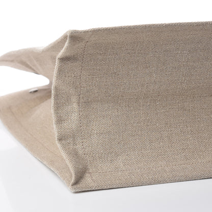 Saint Laurent Linen Calfskin Rive Gauche Tote Optic White 9 of 9