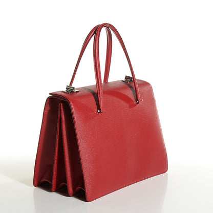 Prada Saffiano Print Makeup Face Tote Alabastro Fuoco 3 of 9