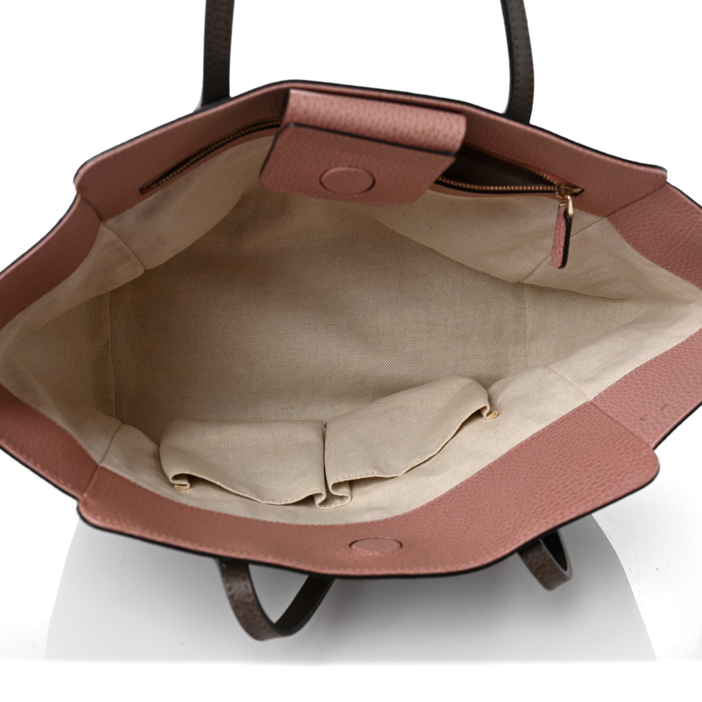 Dollar Calfskin Small Swing Tote Grey Field Soft Pink