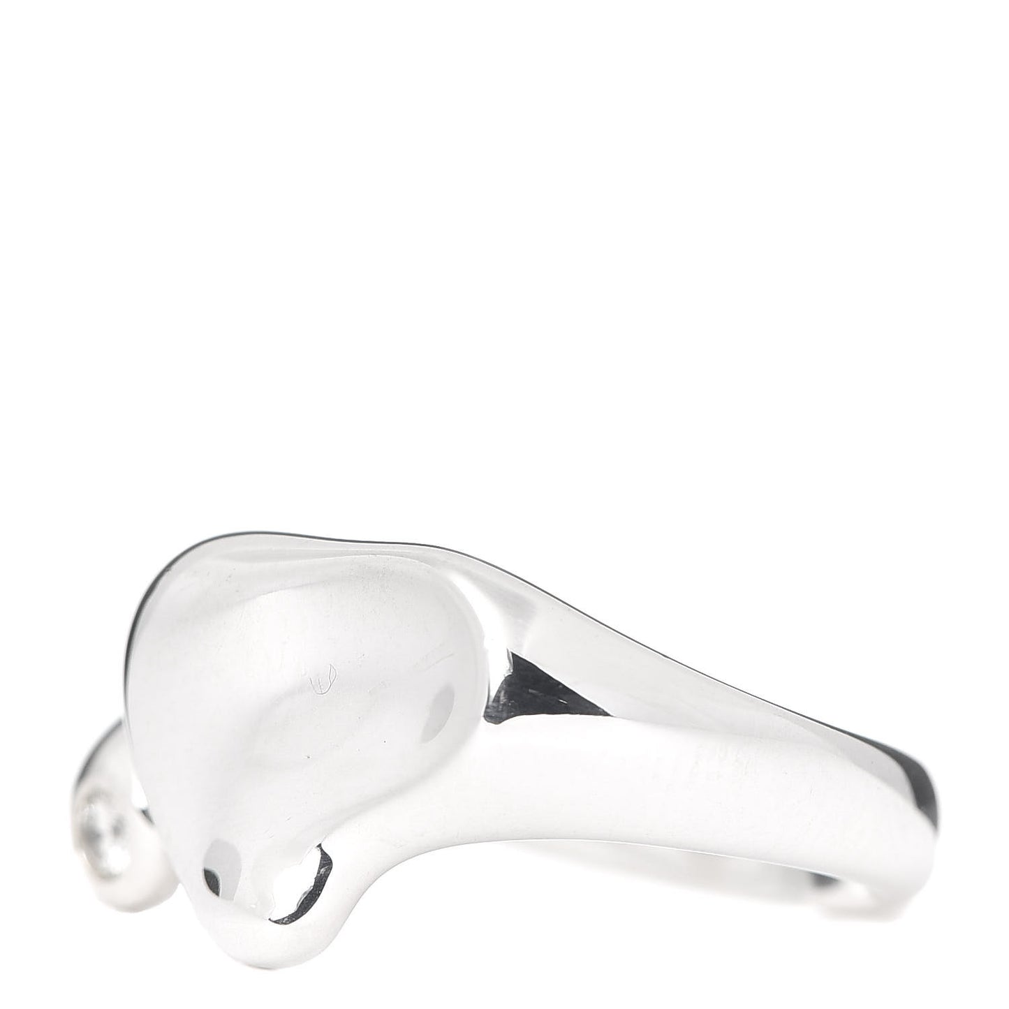 Sterling Silver Diamond Elsa Peretti Full Heart Ring 52 6