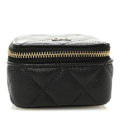 Chanel Caviar Quilted Jewelry Travel Case Black 1 of 7