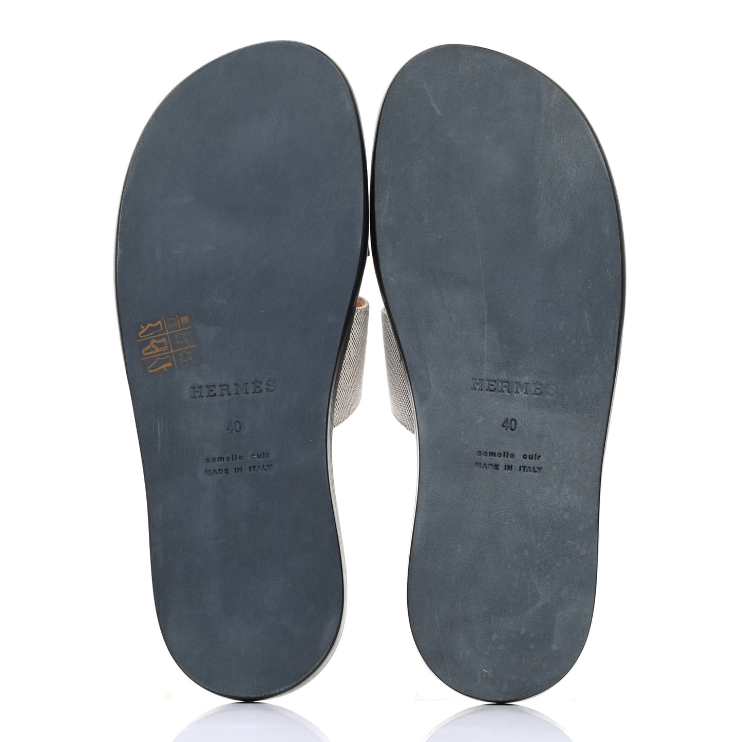Canvas Calfskin Mens Izmir Sandals 40 Naturel Safari Prunoir