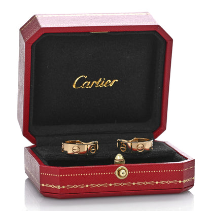 Cartier 18K Yellow Gold Classic LOVE French Clip Hoop Earrings 5 of 5