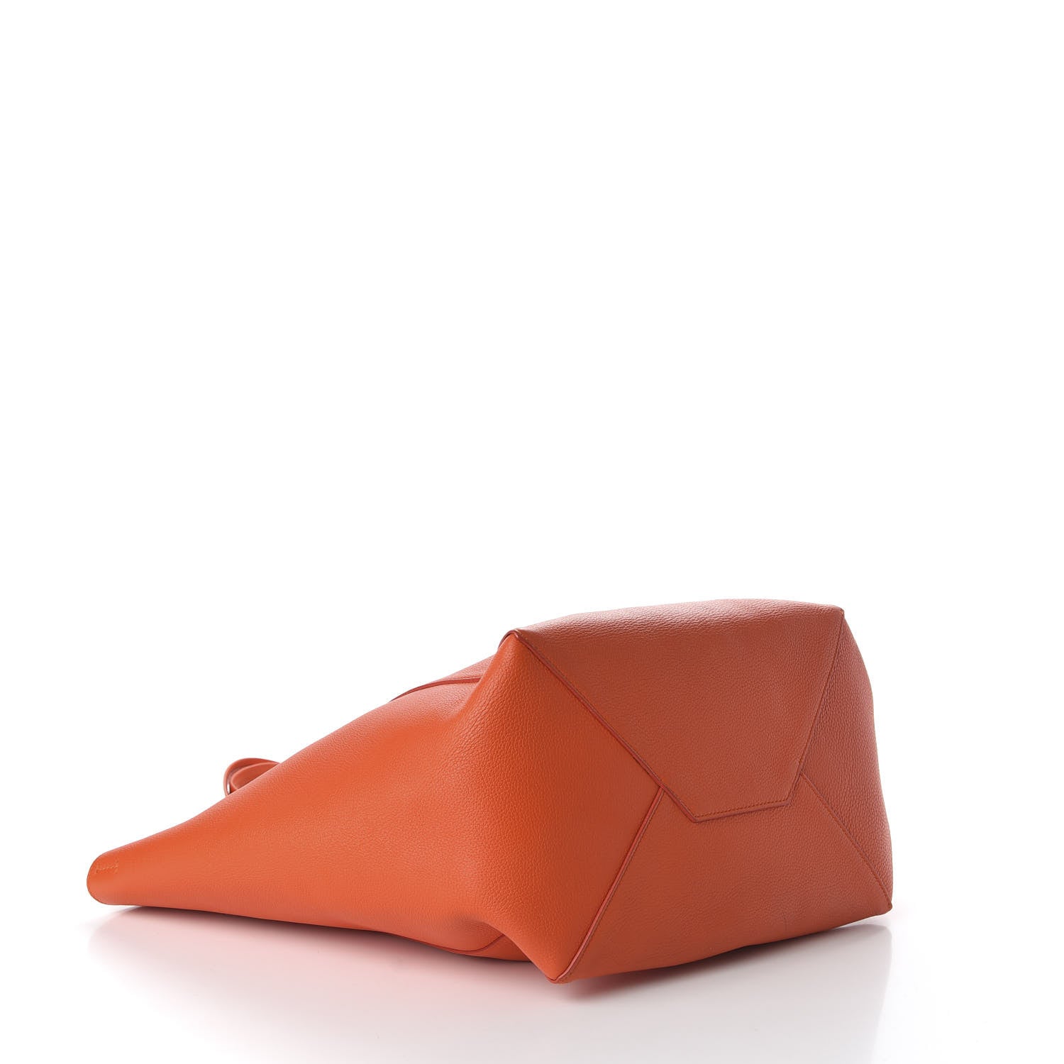 Celine Grained Calfskin Medium Horizontal Cabas Phantom Bright Orange 4 of 9