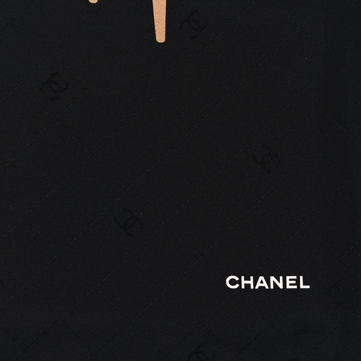Chanel Silk Apartment Square Scarf Black Multicolor 2 of 3