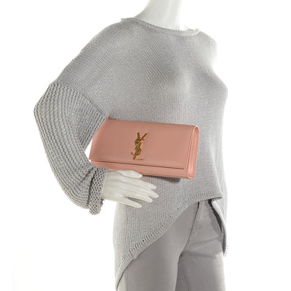 Saint Laurent Smooth Calfskin Classic Monogram Clutch Blush 2 of 8