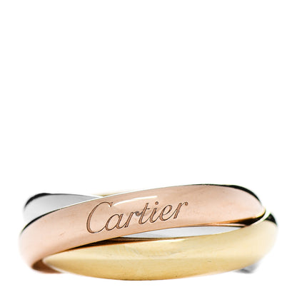 Cartier 18K Pink Yellow White Gold Classic Trinity Ring 54 6.75 1 of 5