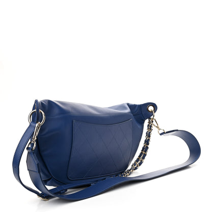 Chanel X PHARRELL WILLIAMS Lambskin Oversized Waist Belt Bag Blue 3 of 10