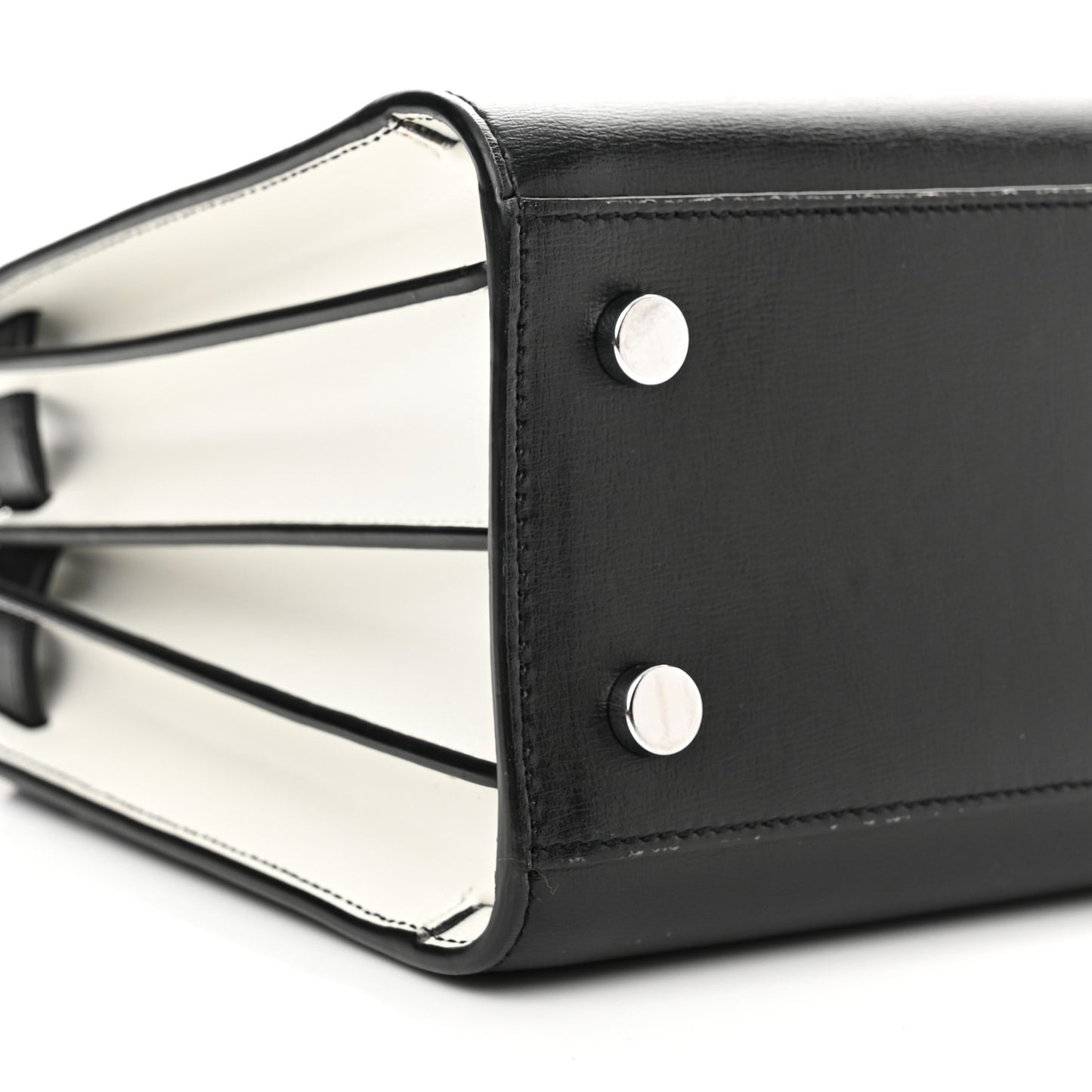 Calfskin Small Sac De Jour Black White